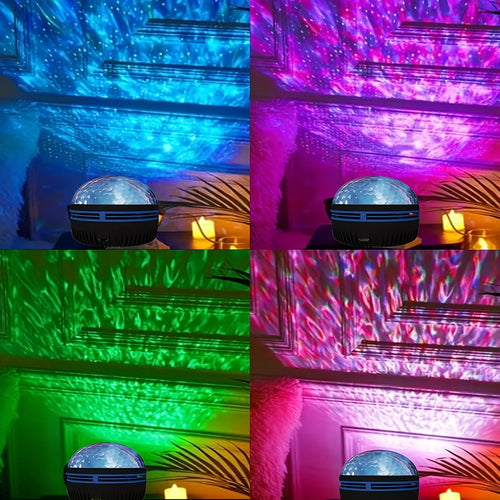 7-Color Galaxy Star Projector Night Light