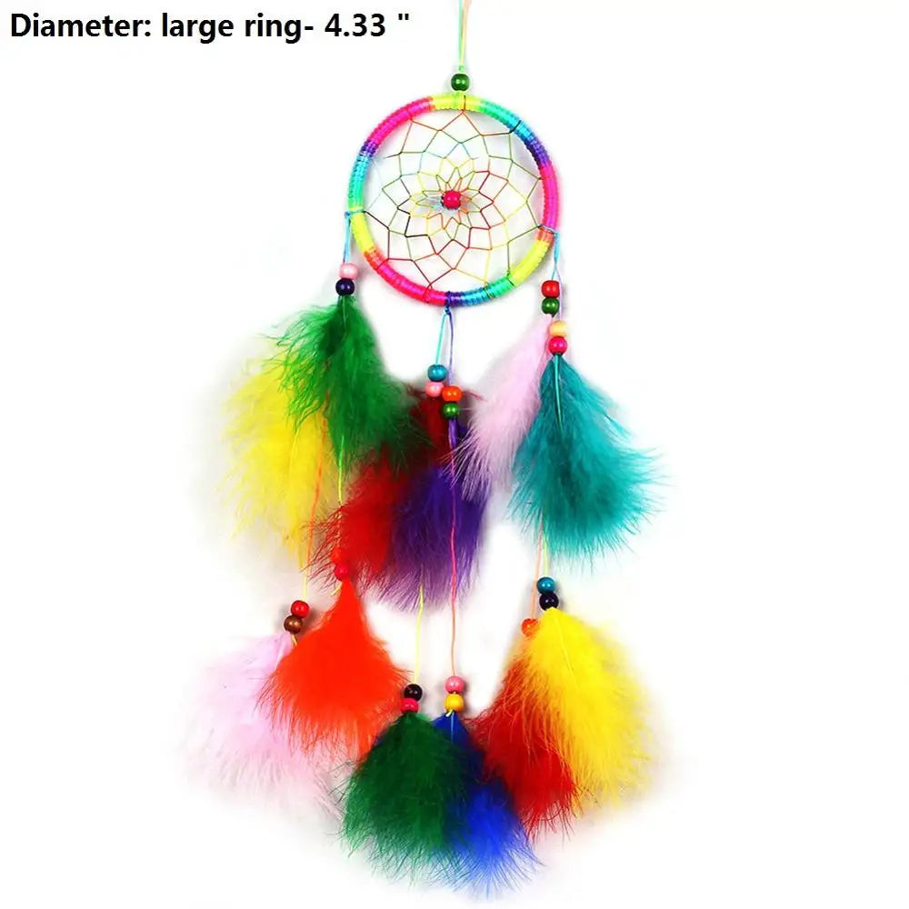 Handmade Feather Dream Catcher Hanging Decor