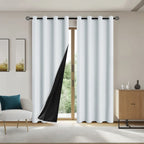 100% Blackout Solid Curtains (2 Panels)