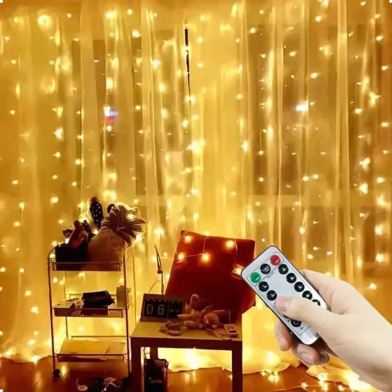 USB Curtain Fairy Lights with Remote (8 Modes)