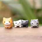 Cartoon Lucky Cat Miniature Set (6pcs)