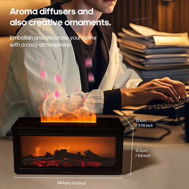 Fireplace Flame Aroma Diffuser Humidifier