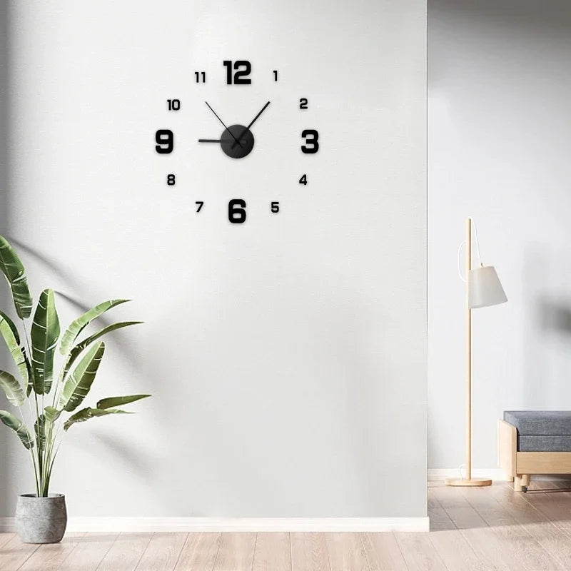 Frameless DIY Wall Clock Sticker