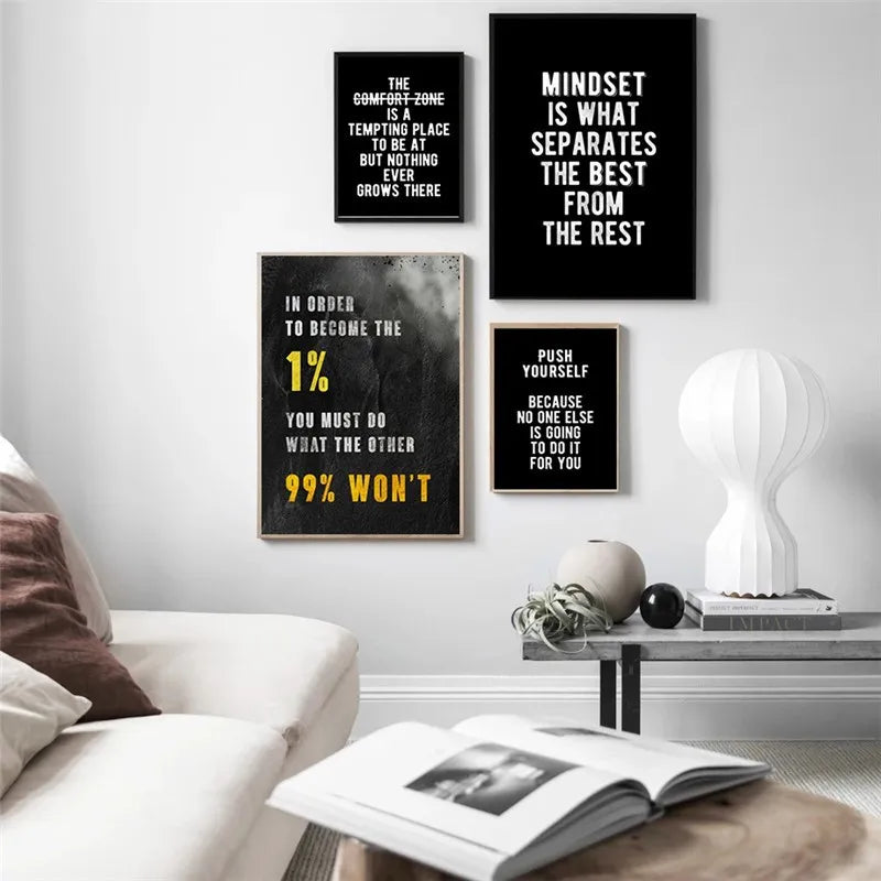 Motivational Quote Canvas Wall Art
