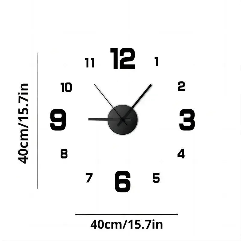 Frameless DIY Wall Clock Sticker