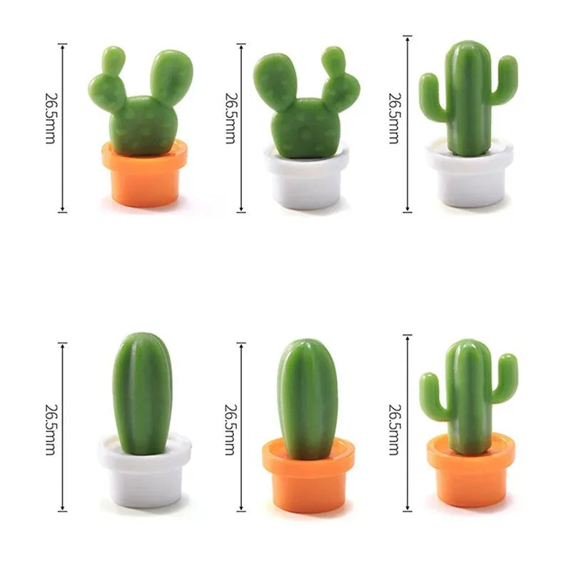 3D Succulent Fridge Magnet Set (6pcs)