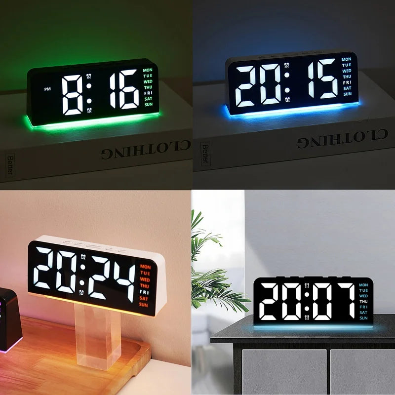USB LED Alarm Clock with Mood Light