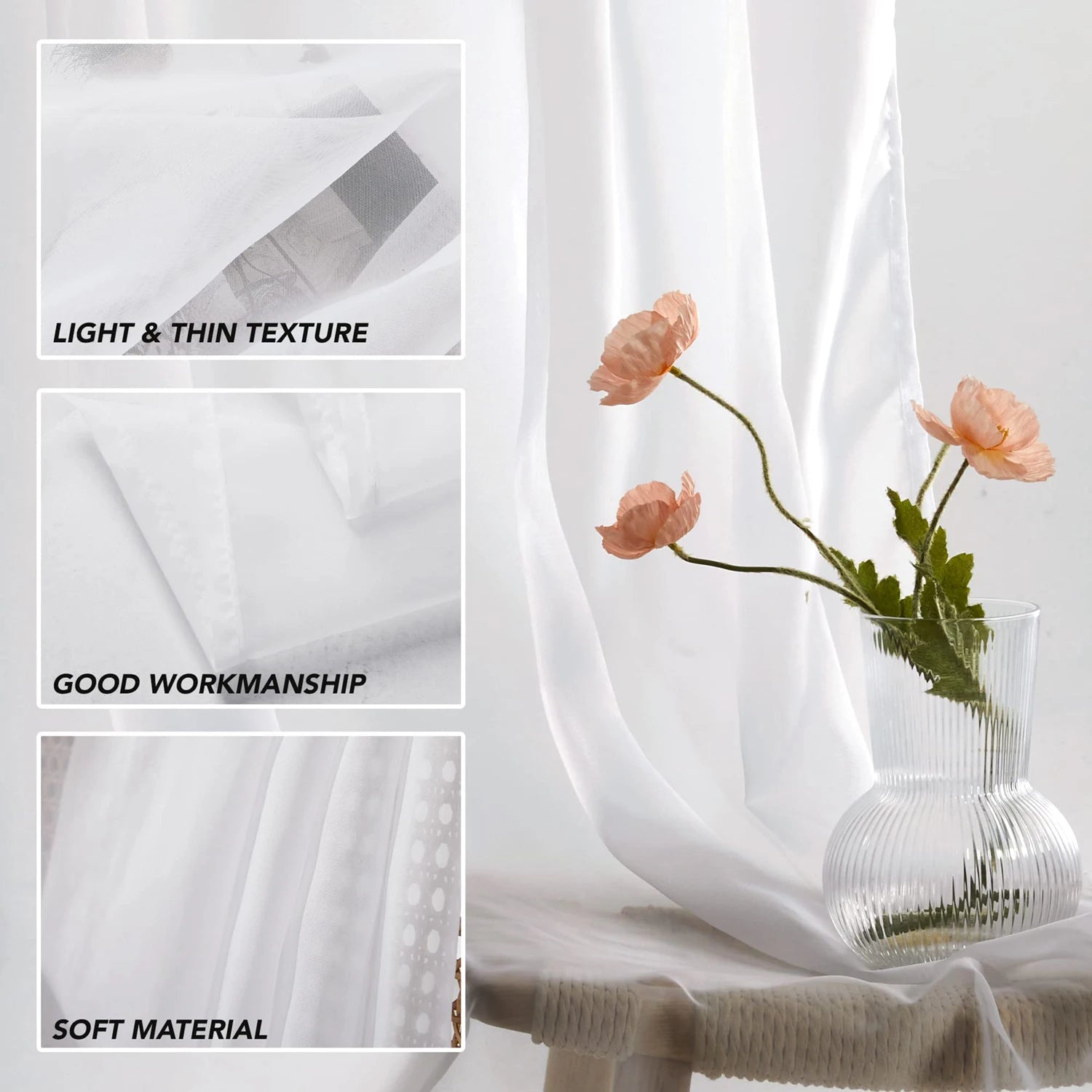 White Sheer Curtains