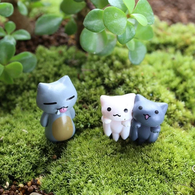 Cartoon Lucky Cat Miniature Set (6pcs)