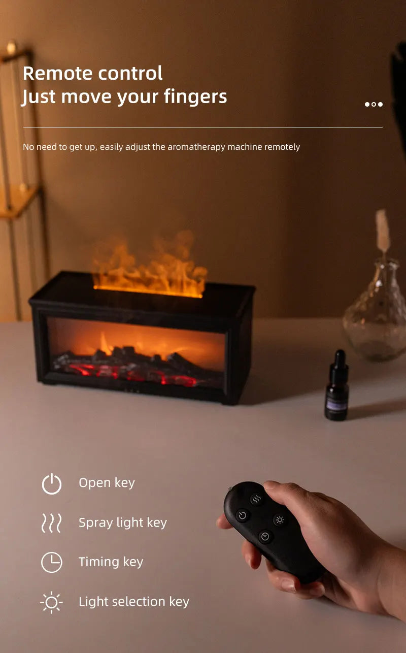 Fireplace Flame Aroma Diffuser Humidifier