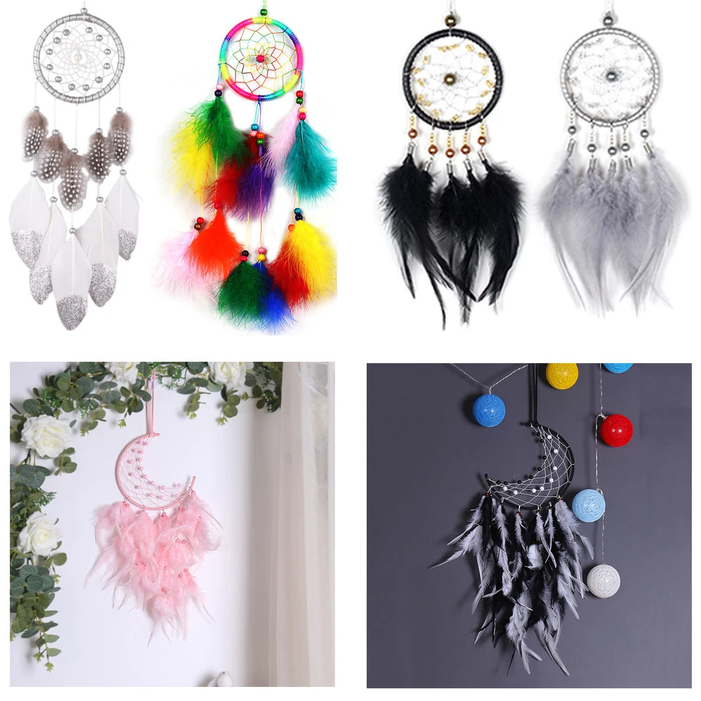Handmade Feather Dream Catcher Hanging Decor
