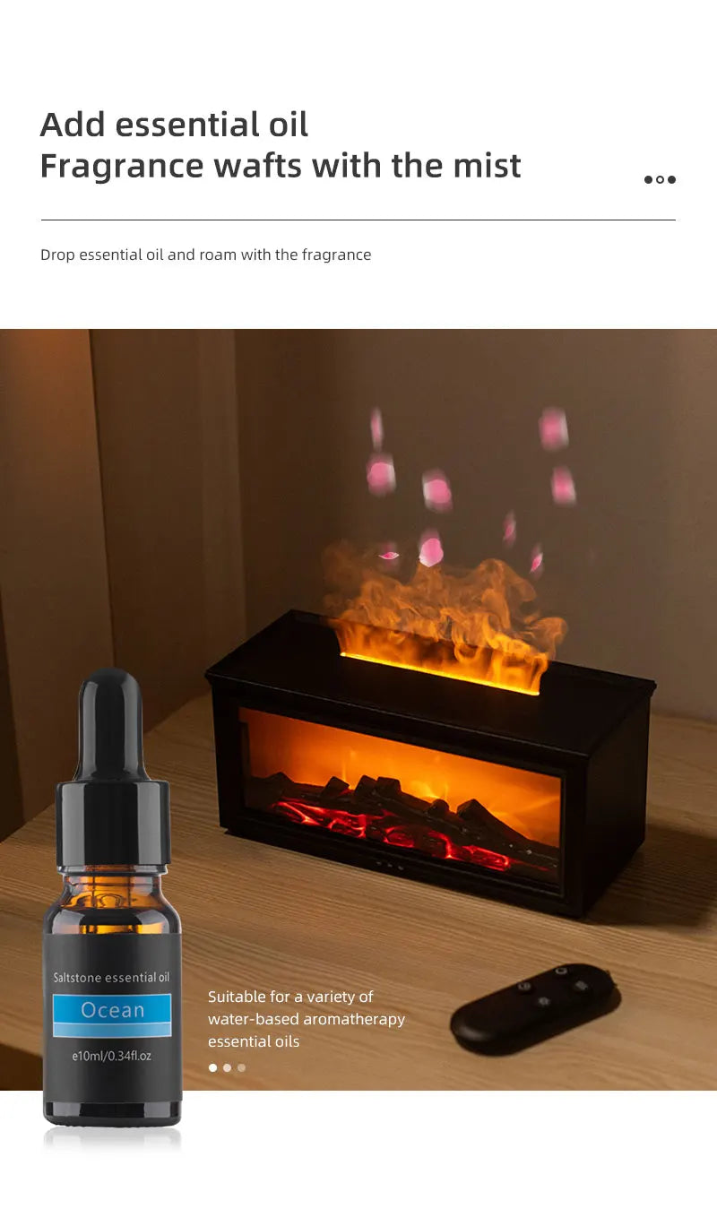 Fireplace Flame Aroma Diffuser Humidifier