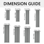 100% Blackout Solid Curtains (2 Panels)