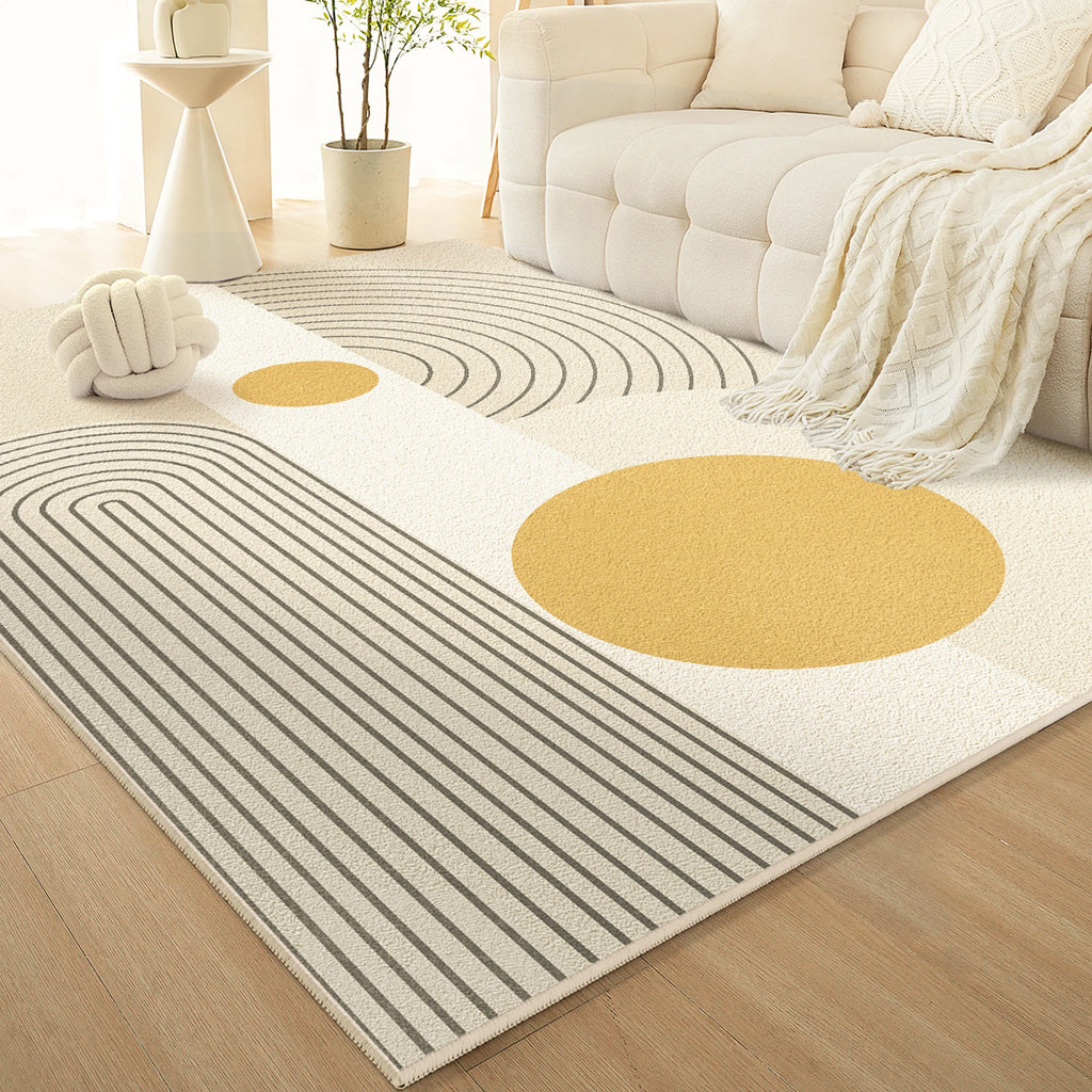 French Cream Non-Slip Area Rug