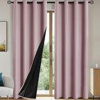 100% Blackout Solid Curtains (2 Panels)