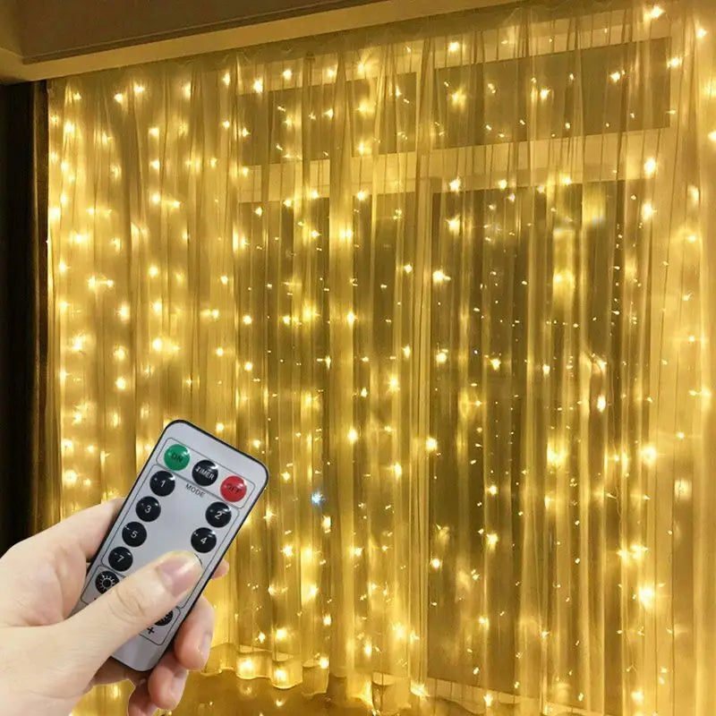 USB Curtain Fairy Lights with Remote (8 Modes)