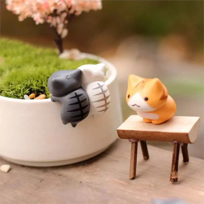 Cartoon Lucky Cat Miniature Set (6pcs)