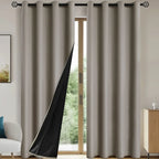 100% Blackout Solid Curtains (2 Panels)