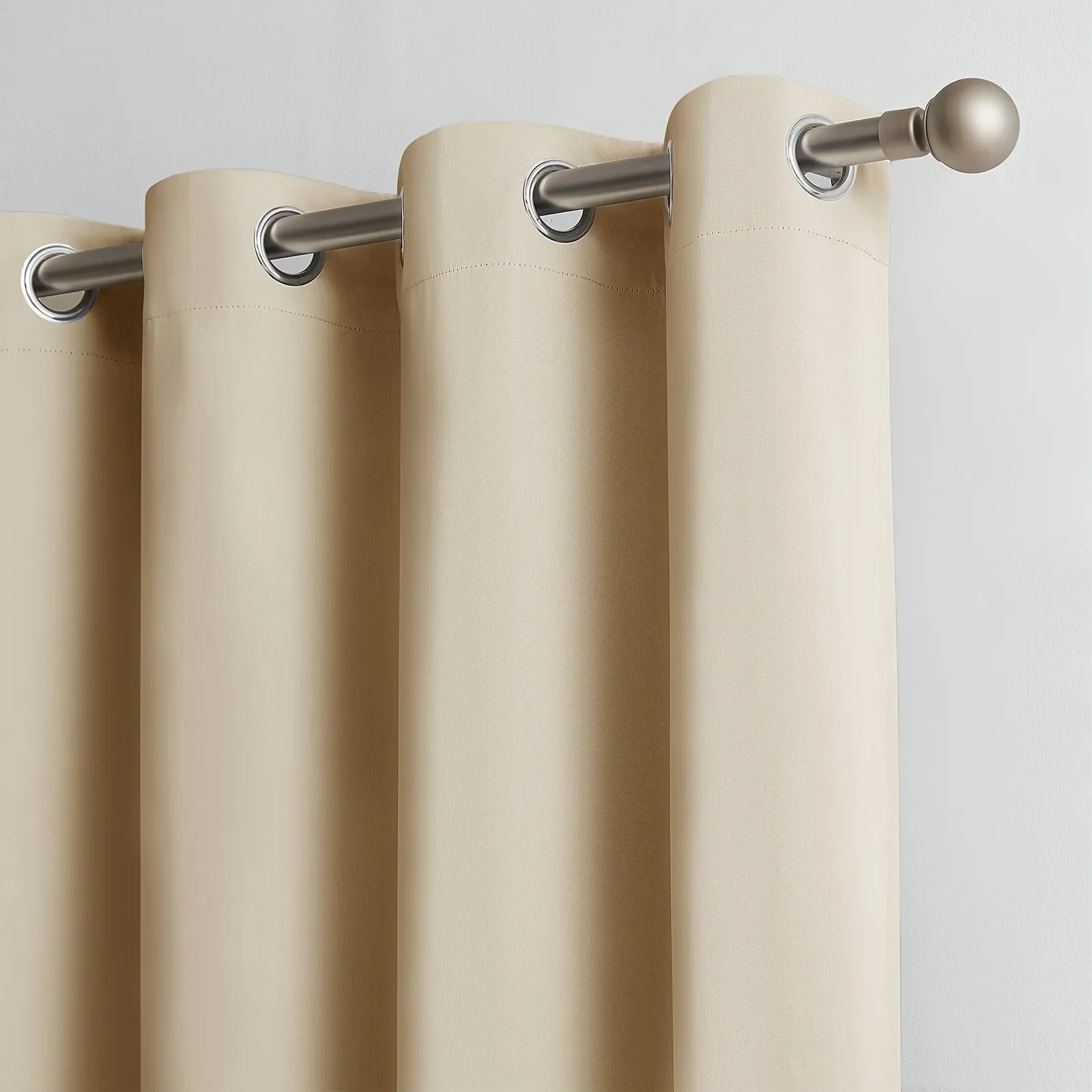 100% Blackout Solid Curtains (2 Panels)