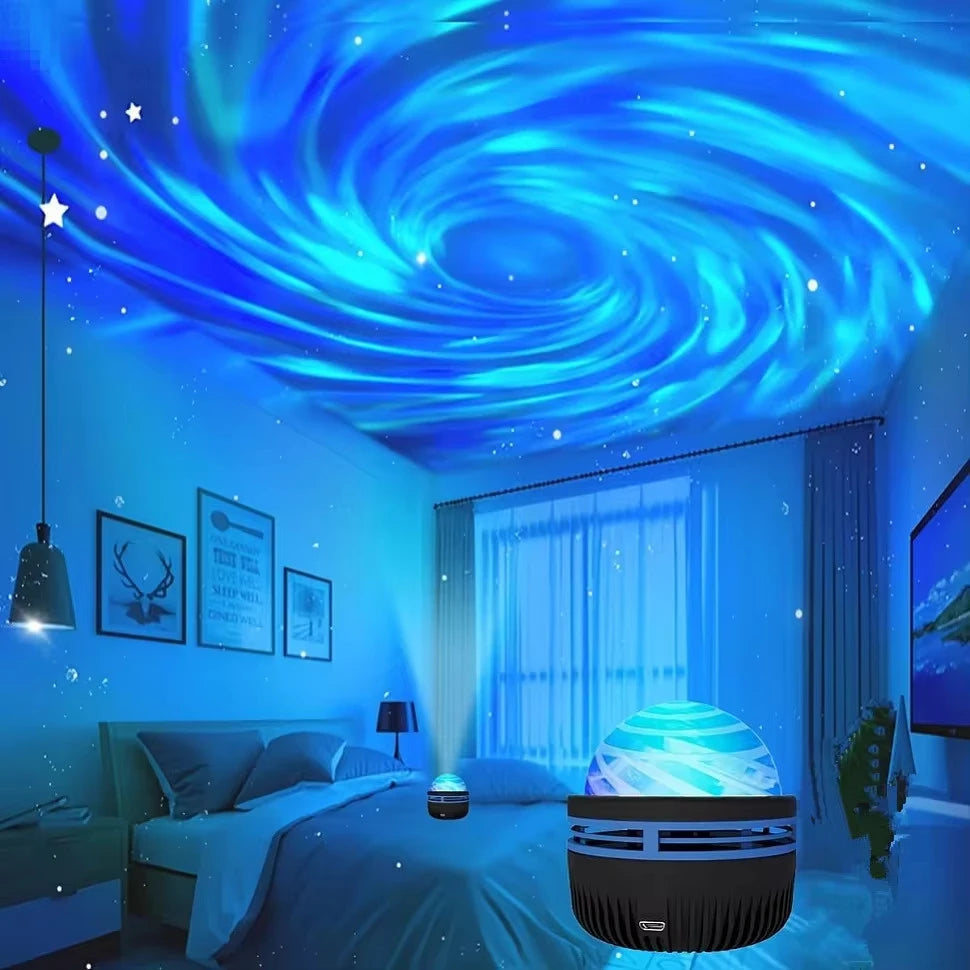 7-Color Galaxy Star Projector Night Light