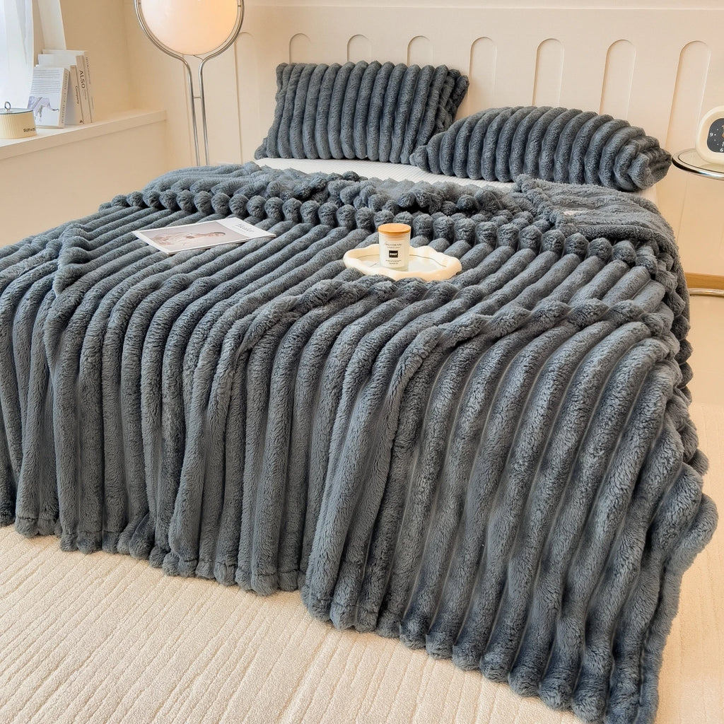 Thick Striped Multi-Purpose Blanket