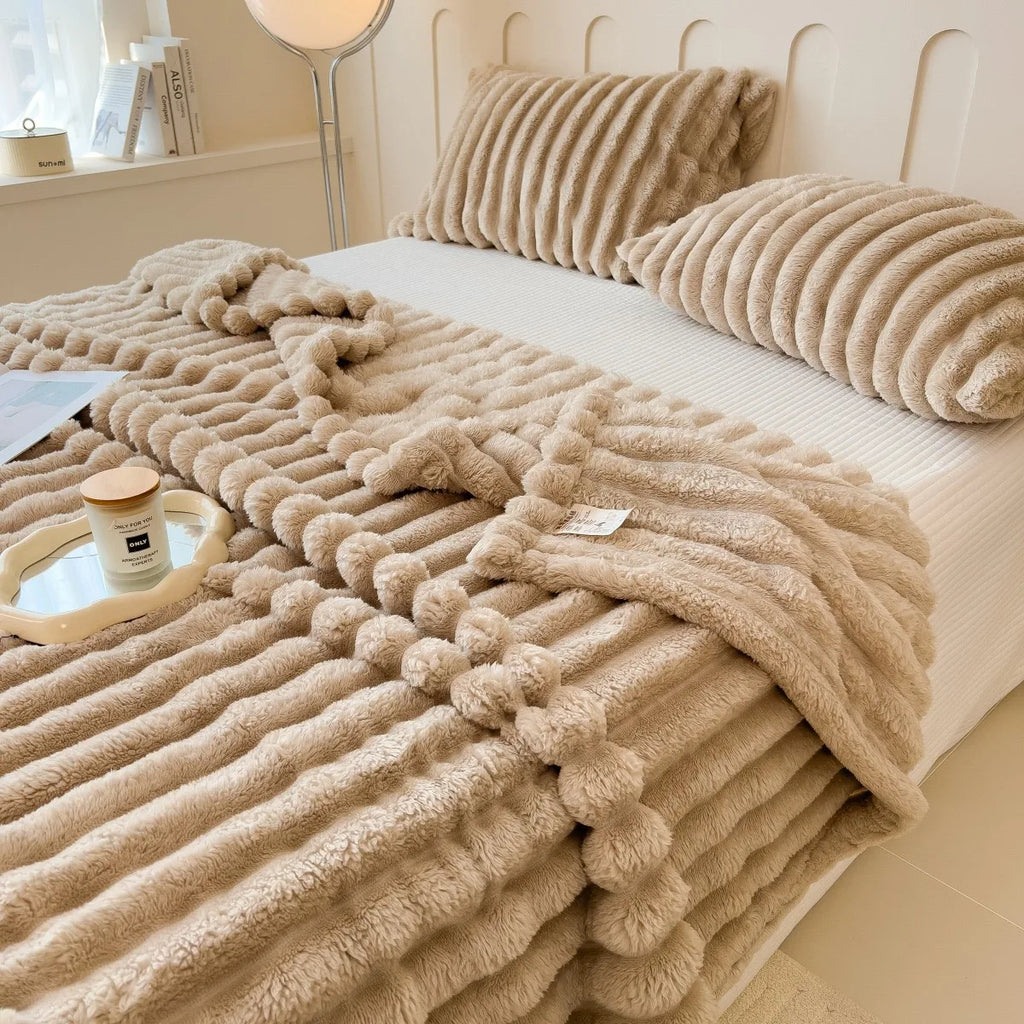 Thick Striped Multi-Purpose Blanket