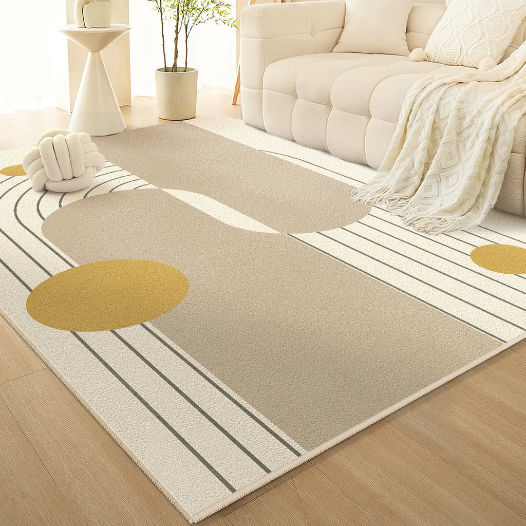 French Cream Non-Slip Area Rug