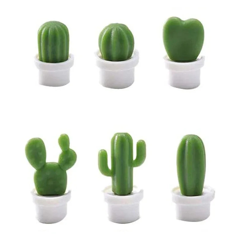 3D Succulent Fridge Magnet Set (6pcs)