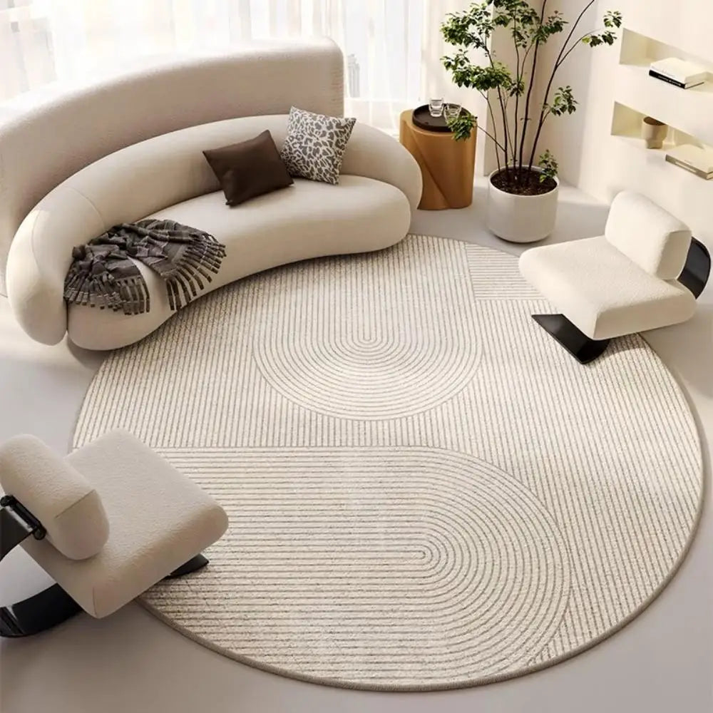 Round Flannel Area Rug