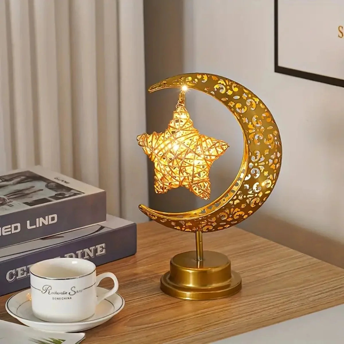 Golden LED Ramadan Table Lamp