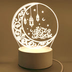 USB 3D LED Eid Mubarak Night Light