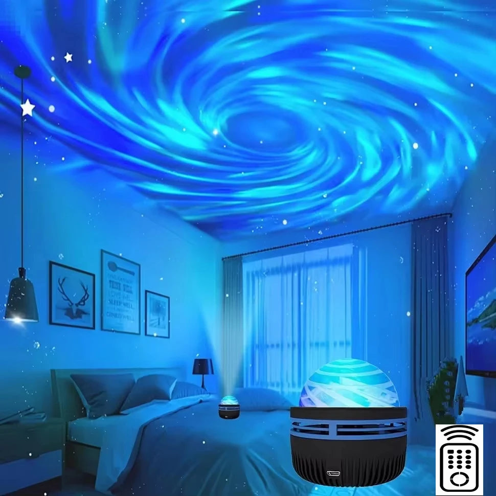 7-Color Galaxy Star Projector Night Light