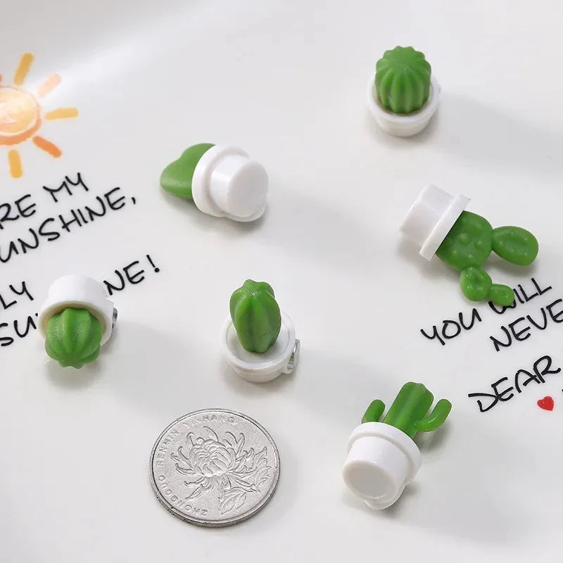 3D Succulent Fridge Magnet Set (6pcs)