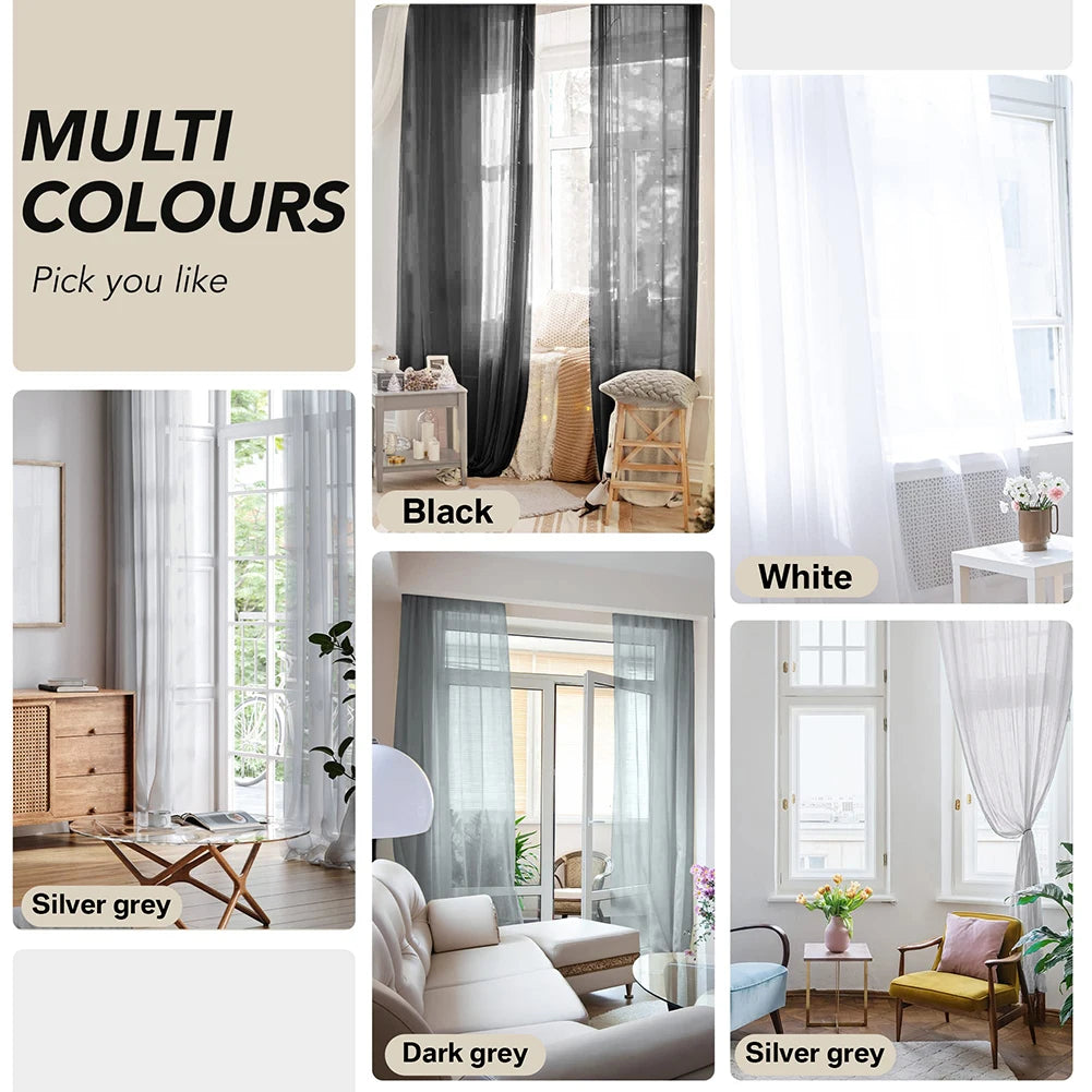 White Sheer Curtains