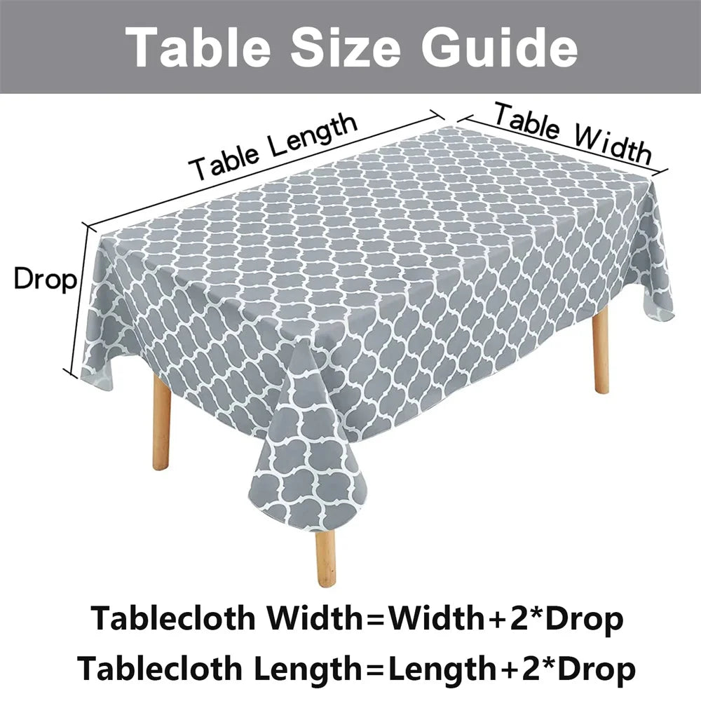 Waterproof PVC Rectangular Tablecloth