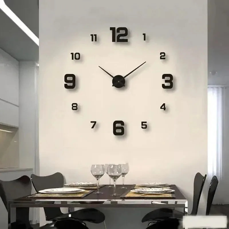 Frameless DIY Wall Clock Sticker