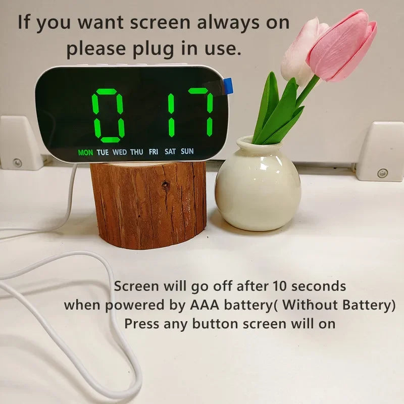USB LED Digital Alarm Clock