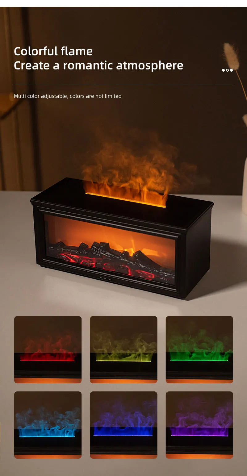 Fireplace Flame Aroma Diffuser Humidifier