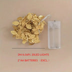 Golden Leaves LED Fairy String Lights (2M 20LED)