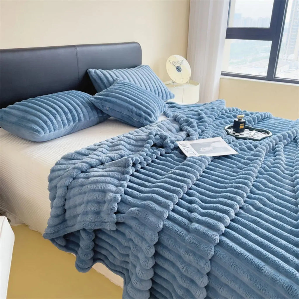 Thick Striped Multi-Purpose Blanket