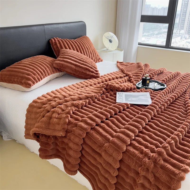 Thick Striped Multi-Purpose Blanket