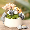 Cartoon Lucky Cat Miniature Set (6pcs)