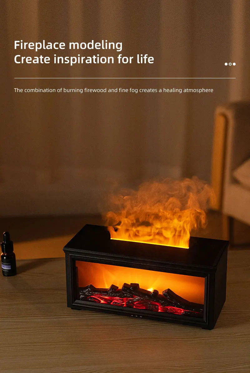 Fireplace Flame Aroma Diffuser Humidifier
