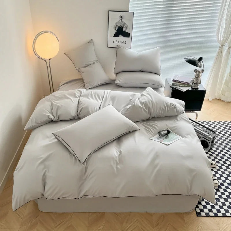Solid Color Bedding Set (Simple Style)