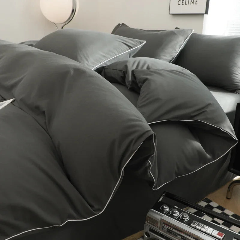 Solid Color Bedding Set (Simple Style)