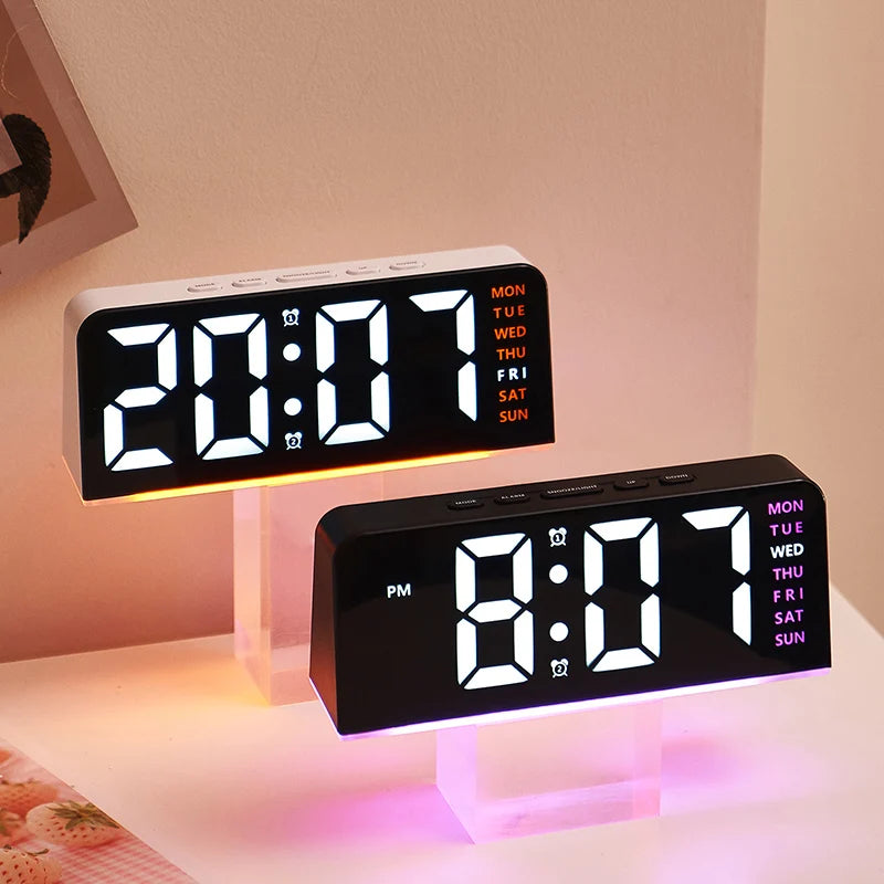 USB LED Alarm Clock with Mood Light