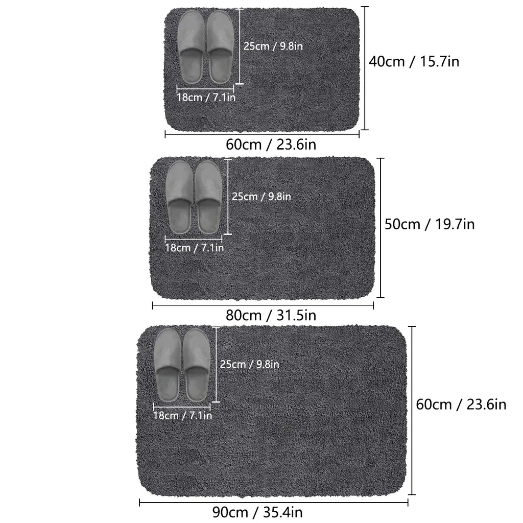 Furry Anti-Slip Bathroom Floor Mat