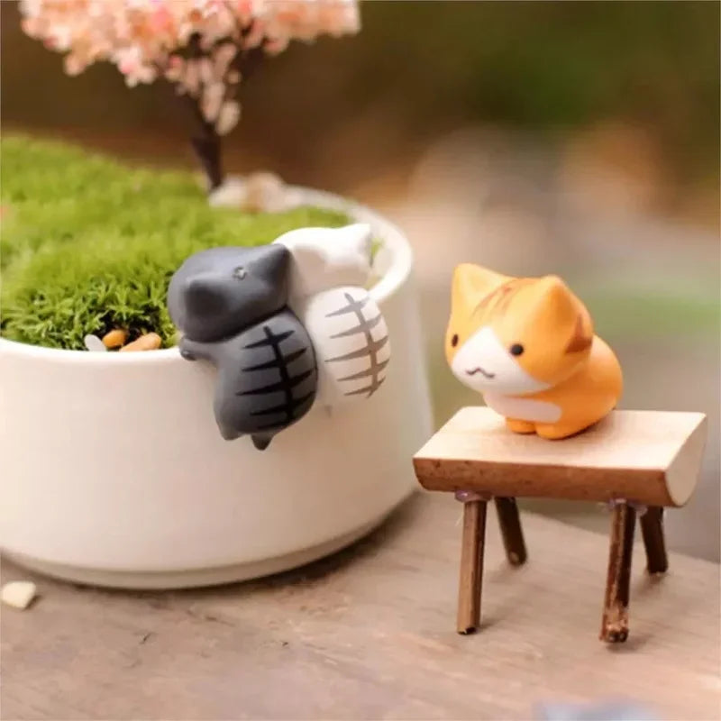 Cartoon Lucky Cat Miniature Set (6pcs)