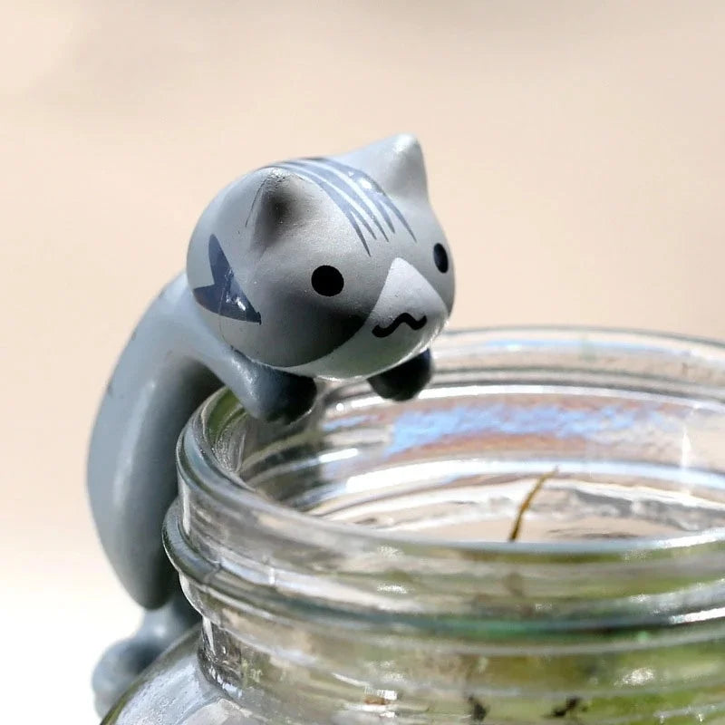 Cartoon Lucky Cat Miniature Set (6pcs)
