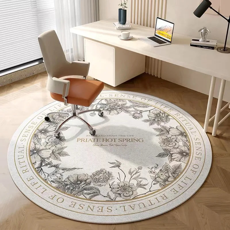 Round Flannel Area Rug